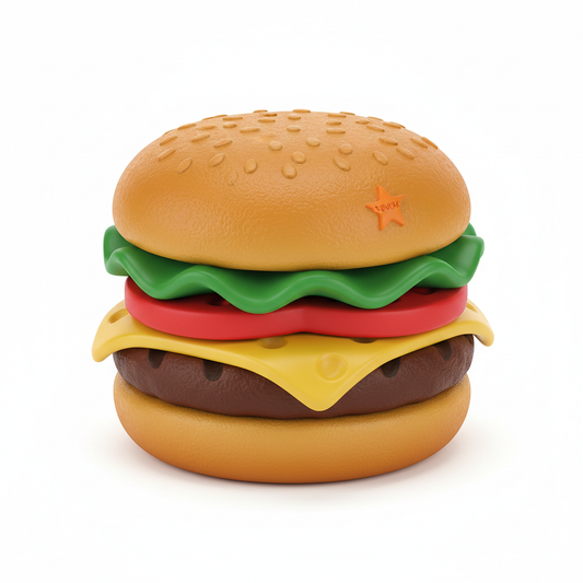 Squeaky Burger Dog Toy